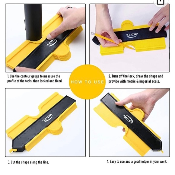 Contour Gauge with a Lock, woodworking shape duplicator tool, 5 inch and 10 inch - Picture 6 of 7